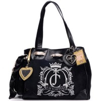 Juicy Couture Daydreamer Crown Crest Black Handbags Juicy Couture Daydreamer Crown Crest Black Handbags