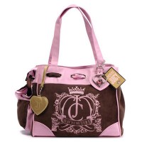 Juicy Couture Daydreamer Crown Crest Pink/Brown Handbags Juicy Couture Daydreamer Crown Crest Pink/Brown Handbags