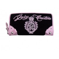 Juicy Couture Wallets Velour Crown Black/Pink Juicy Couture Wallets Velour Crown Black/Pink