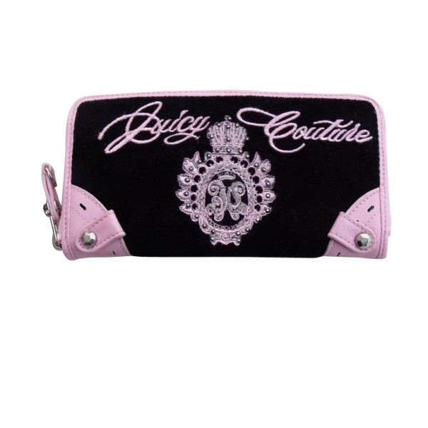 Juicy Couture Wallets Velour Crown Black/Pink