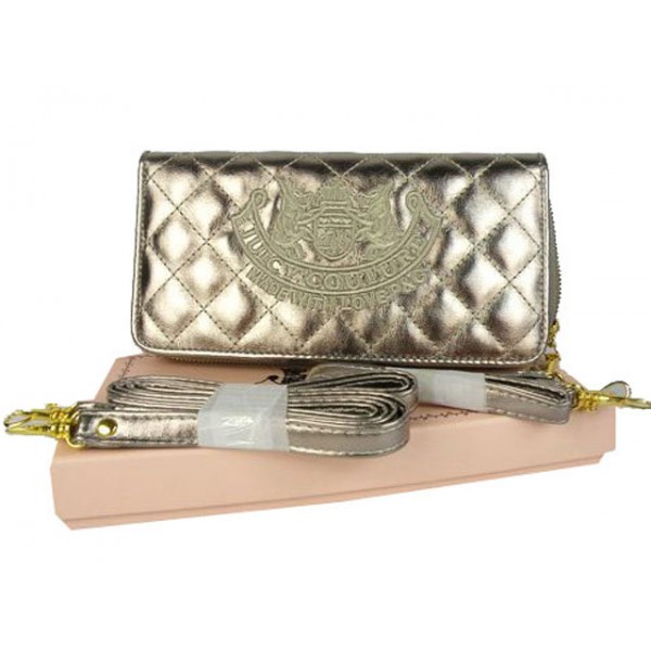 Juicy Couture Wallets Heritage Crest Leather Quilted Gold