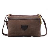 Juicy Couture Crossbody Bags Velour Leather Heart Chocolate Juicy Couture Crossbody Bags Velour Leather Heart Chocolate