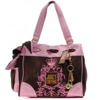 Juicy Couture Daydreamer Lace Crest Brown/Pink Handbag Juicy Couture Daydreamer Lace Crest Brown/Pink Handbag