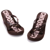 Juicy Couture Flip Flops Georgia Casual Wedge Brown Juicy Couture Flip Flops Georgia Casual Wedge Brown
