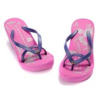 Juicy Couture Flip Flops "Ginger Too" Midwedge Fuschia Juicy Couture Flip Flops "Ginger Too" Midwedge Fuschia