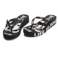 Juicy Couture Flip Flops "Carrie" Wedge Black Juicy Couture Flip Flops "Carrie" Wedge Black