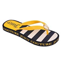 Juicy Couture Flip Flops Hazel Yellow/Black Juicy Couture Flip Flops Hazel Yellow/Black