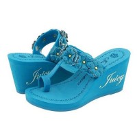 Juicy Couture Flip Flops "Juicy" Flowers Cyan Juicy Couture Flip Flops "Juicy" Flowers Cyan
