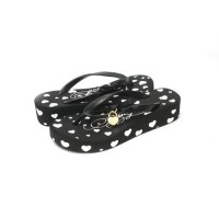 Juicy Couture Flip Flops Cute Heart Pendant Black Juicy Couture Flip Flops Cute Heart Pendant Black