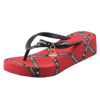 Juicy Couture Flip Flops Hearts Printed Flip Flop Red Juicy Couture Flip Flops Hearts Printed Flip Flop Red