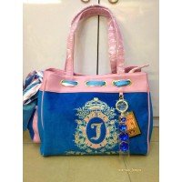 Juicy Couture Daydreamer Crown J Blue/Pink Handbag Juicy Couture Daydreamer Crown J Blue/Pink Handbag
