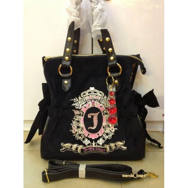 Juicy Couture Handbags Tote Crown J Black