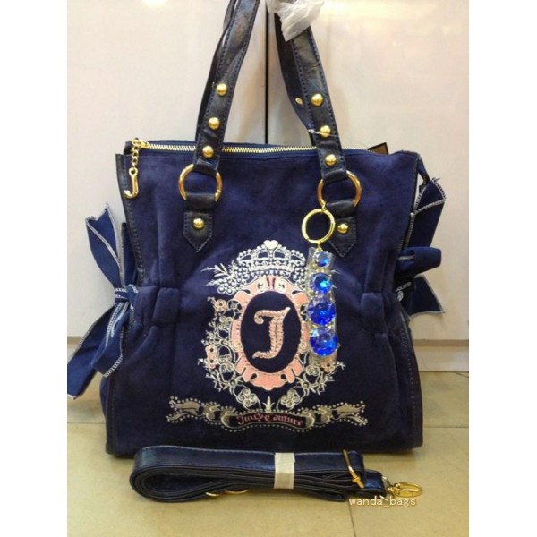Juicy Couture Handbags Tote Crown J Blue