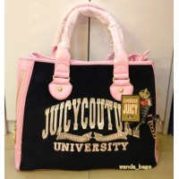 Juicy Couture Handbags Tote University Black/Pink Juicy Couture Handbags Tote University Black/Pink