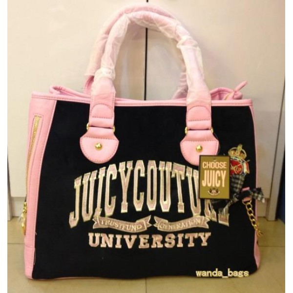Juicy Couture Handbags Tote University Black/Pink