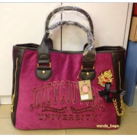 Juicy Couture Handbags Tote University Dark Pink/Brown Juicy Couture Handbags Tote University Dark Pink/Brown
