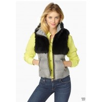 Juicy Couture Jackets Outwear Fur Puffer Vest Black And Angel Juicy Couture Jackets Outwear Fur Puffer Vest Black And Angel