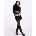 Juicy Couture Jackets Outwear Long Fur Puffer Vest Black And Angel