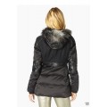 Juicy Couture Jackets Outwear Touch of Fur Puffer Coat Black