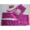 Juicy Couture Tracksuits Heart Crest Velour Hoodie Fuchsia