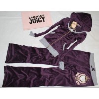 Juicy Couture Tracksuits Heart Crest Velour Hoodie Purple Juicy Couture Tracksuits Heart Crest Velour Hoodie Purple