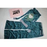 Juicy Couture Tracksuits Heart Crest Velour Hoodie Cyan Juicy Couture Tracksuits Heart Crest Velour Hoodie Cyan