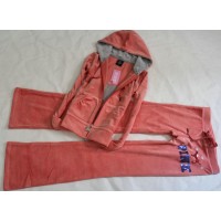 Juicy Couture Tracksuits Flag Heart Velour Hoodie Peach Juicy Couture Tracksuits Flag Heart Velour Hoodie Peach