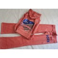 Juicy Couture Tracksuits Flag Heart Velour Hoodie Peach