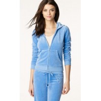 Juicy Couture Tracksuits Crest Arrow Velour Hoodie Blue Vista Buy Juicy Couture Tracksuits Crest Arrow Velour Hoodie Blue Vista Buy