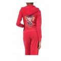 Juicy Couture Tracksuits Crest JC Velour Hoodie Peach