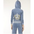 Juicy Couture Tracksuits Big Crest Velour Hoodie Sky Blue