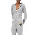 Juicy Couture Tracksuits Crest JC Velour Hoodie Gray Store