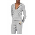 Juicy Couture Tracksuits Crest JC Velour Hoodie Gray Store