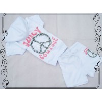 Juicy Couture Short Tracksuits Logo Summer Velour Hoodie White Juicy Couture Short Tracksuits Logo Summer Velour Hoodie White