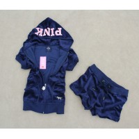 Juicy Couture Short Tracksuits Pink Summer Velour Hoodie Regal Juicy Couture Short Tracksuits Pink Summer Velour Hoodie Regal