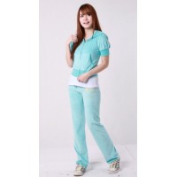 Juicy Couture Short Tracksuits Crest Dog Summer Velour Hoodie Cyan Juicy Couture Short Tracksuits Crest Dog Summer Velour Hoodie Cyan