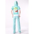 Juicy Couture Short Tracksuits JC Cherry Summer Velour Hoodie Cyan