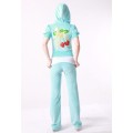 Juicy Couture Short Tracksuits JC Cherry Summer Velour Hoodie Cyan