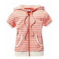 Juicy Couture Short Tracksuits Jet Set City Terry Hoodie Summer Safety Orange