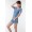 Juicy Couture Short Tracksuits Crest Heart Velour Hoodie Summer Blue Vista