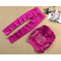 Juicy Couture Tracksuits Crest&JC Velour Hoodie Dragon Fruit