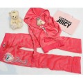 Juicy Couture Tracksuits Flower Juicy Velour Hoodie Tomato