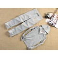 Juicy Couture Tracksuits Crest&JC Velour Hoodie Silver Lining