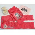 Juicy Couture Tracksuits Flower Juicy Velour Hoodie Tomato