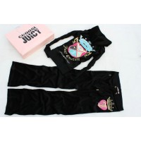 Juicy Couture Tracksuits Crest JC Velour Hoodie Black Online