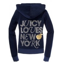Juicy Couture Tracksuits "Juicy Loves New York" Velour Hoodie Regal Juicy Couture Tracksuits "Juicy Loves New York" Velour Hoodie Regal