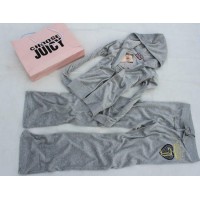 Juicy Couture Tracksuits Crest JC Velour Hoodie Gray Fashion Juicy Couture Tracksuits Crest JC Velour Hoodie Gray Fashion