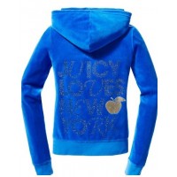 Juicy Couture Tracksuits "Juicy Loves New York" Velour Hoodie Blue Juicy Couture Tracksuits "Juicy Loves New York" Velour Hoodie Blue