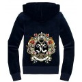 Juicy Couture Tracksuits JC Back Velour Hoodie Regal
