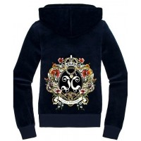 Juicy Couture Tracksuits JC Back Velour Hoodie Regal